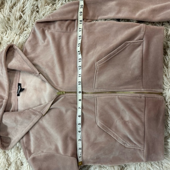 Express Velour Zip-Up Hoodie - Size XS. - Picture 3 of 5